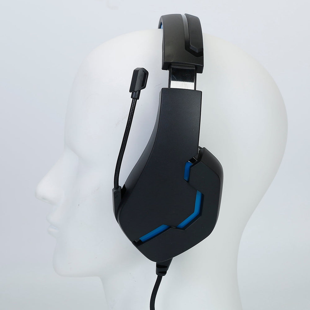 Gaming Headsets Stereo Bass Over Ear Headphones w/LED Light Earmuff w/ Mic 3.5mm Plug USB 6.72FT Cord Fit For PS4/PS Vita/XBOX One S/PC/Laptop/Compute