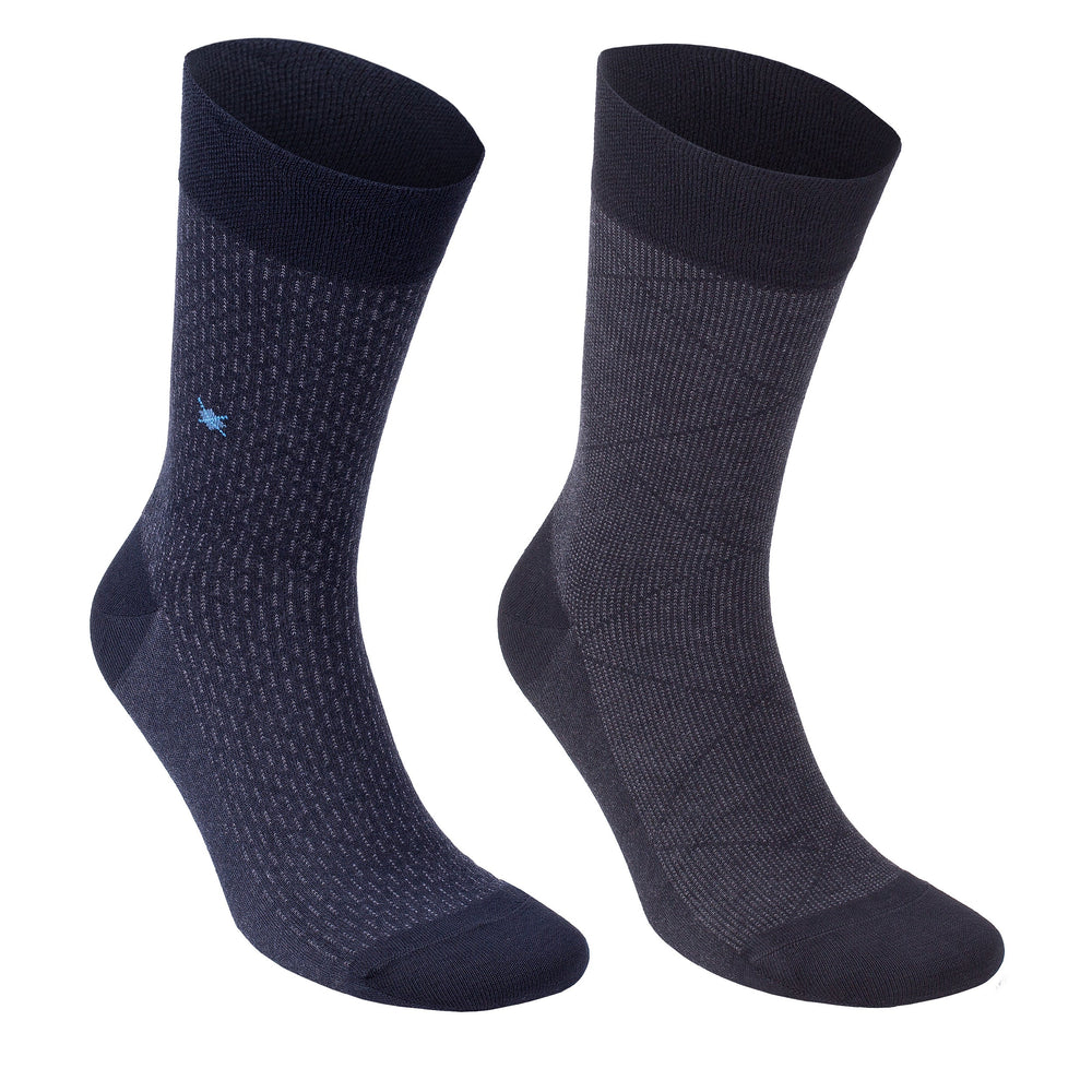 Men’s Bamboo Dress Socks 6-Pack Gift Box, Dark Neutrals