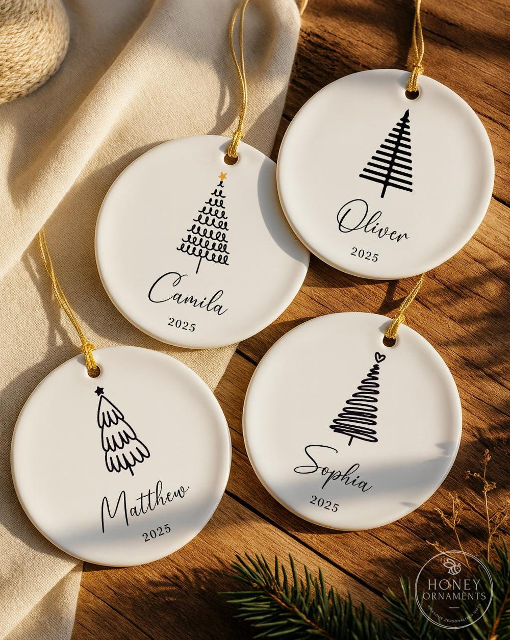 Personalized Christmas Ornaments - Custom Christmas Name Ornaments