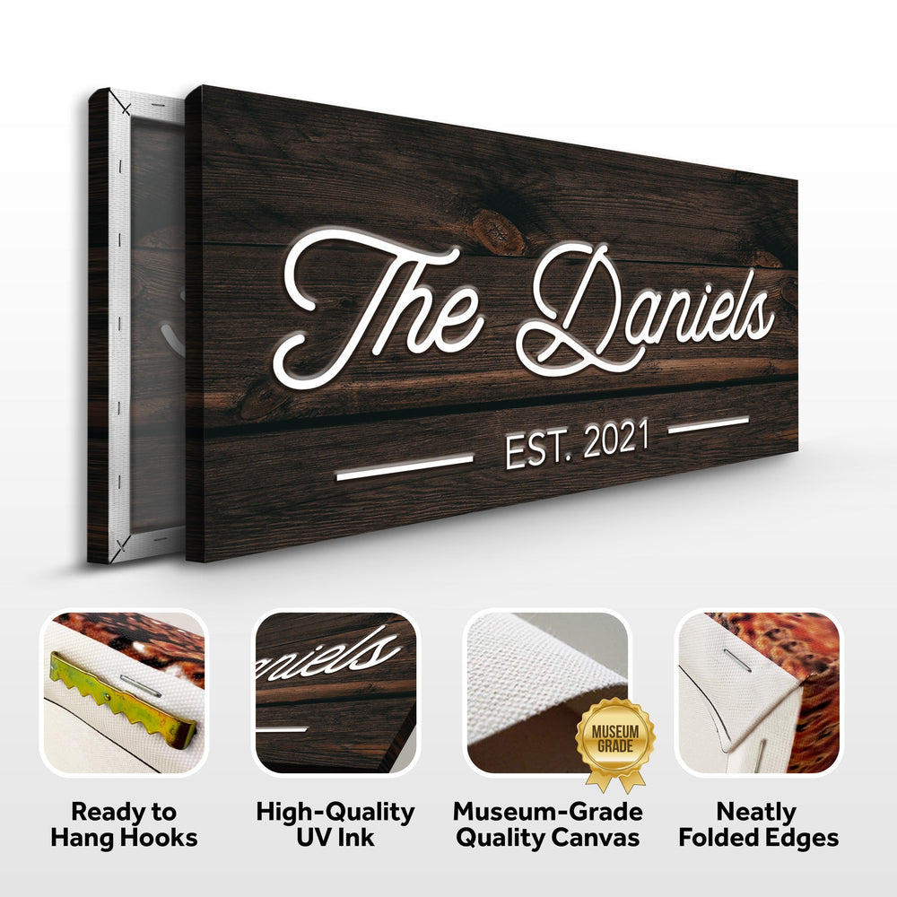 Wooden Family Name Sign