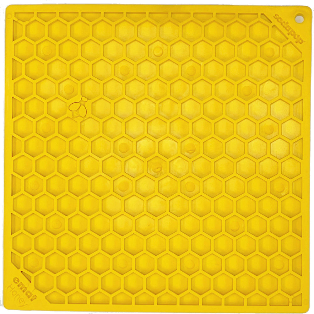 Honeycomb eMat - Enrichment Lick Mat for Dogs and Cats | eMat Enrichment Toy for Anxiety Relief | SodaPup