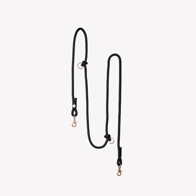 'Black' - Hands Free Braided Leash