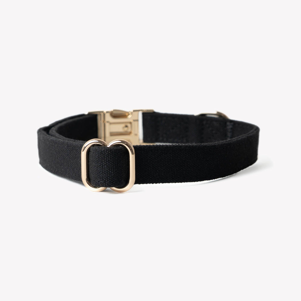 'Black' - Canvas Dog Collar