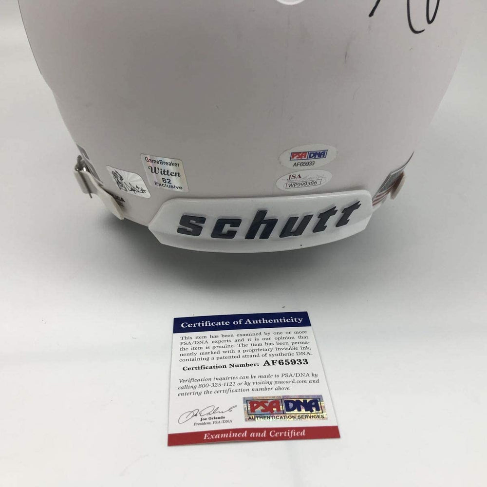 Autographed/Signed Dak Prescott & Jason Witten Dallas Cowboys Full Size FS F/S Replica Football Helmet PSA/DNA COA