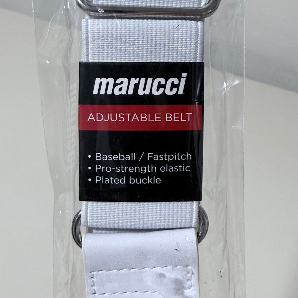Marucci Adjustable Elastic Baseball Belt, Adult, White