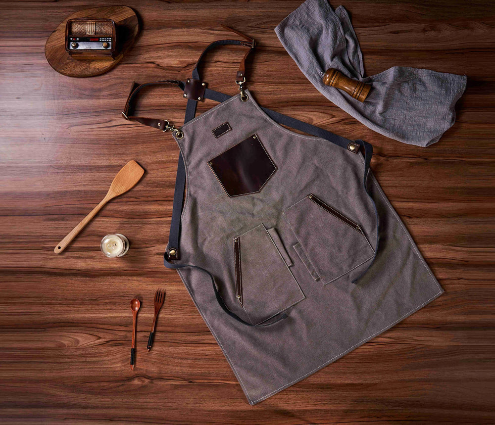 Custom Canvas Apron for Men and Women, Apron for Cooking, Woodworking, Barbeque, Gifts for Men, Gift for Him