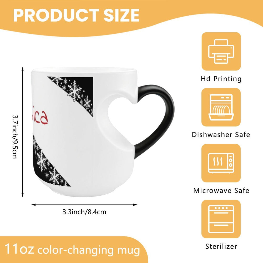 Personalized Heat-Reveal Snowflake Mug | Custom Name Winter Gift