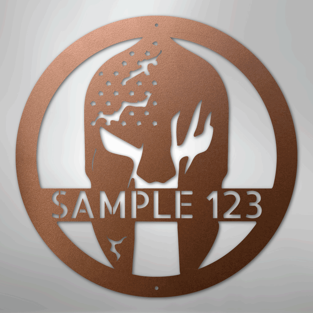Custom Metal Wall Art - Personalized Home Gym Spartan Sign