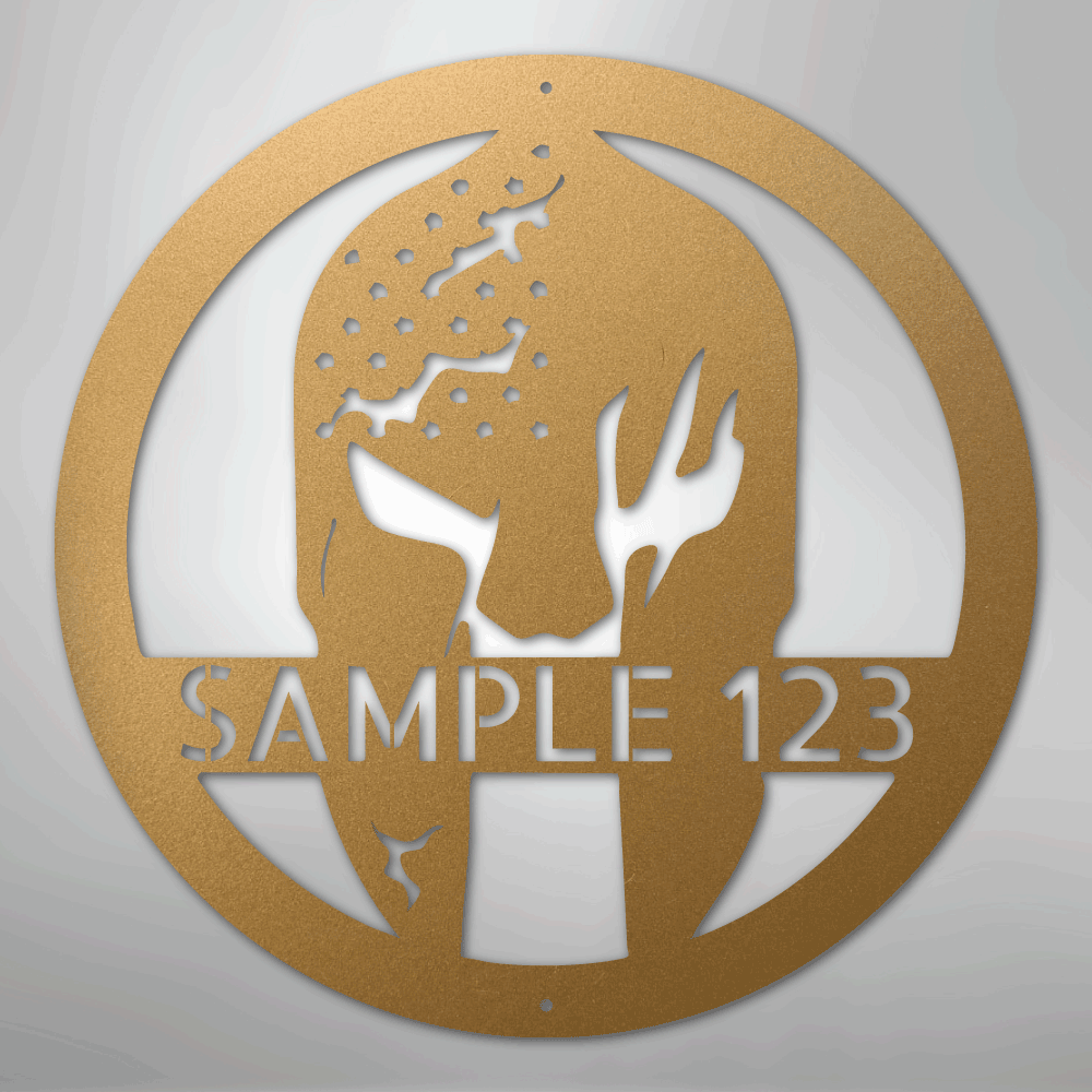 Custom Metal Wall Art - Personalized Home Gym Spartan Sign