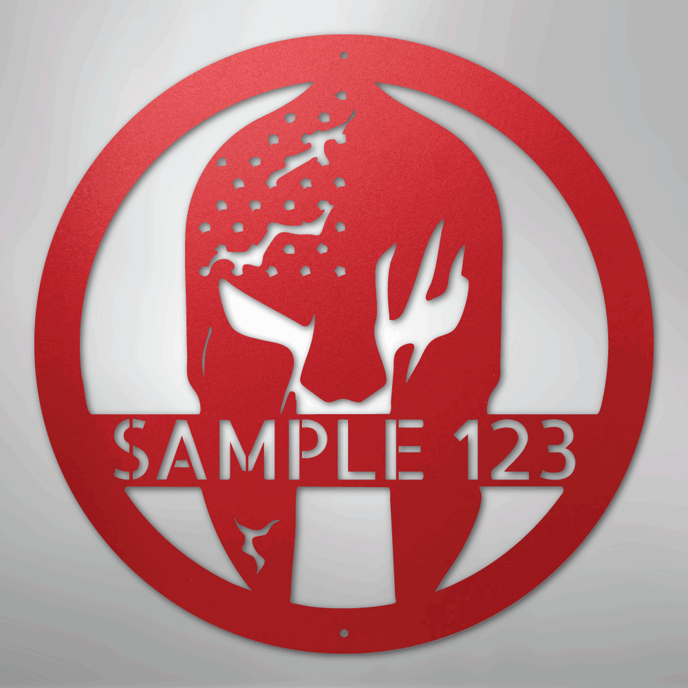 Custom Metal Wall Art - Personalized Home Gym Spartan Sign
