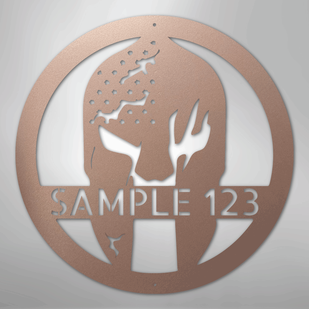 Custom Metal Wall Art - Personalized Home Gym Spartan Sign