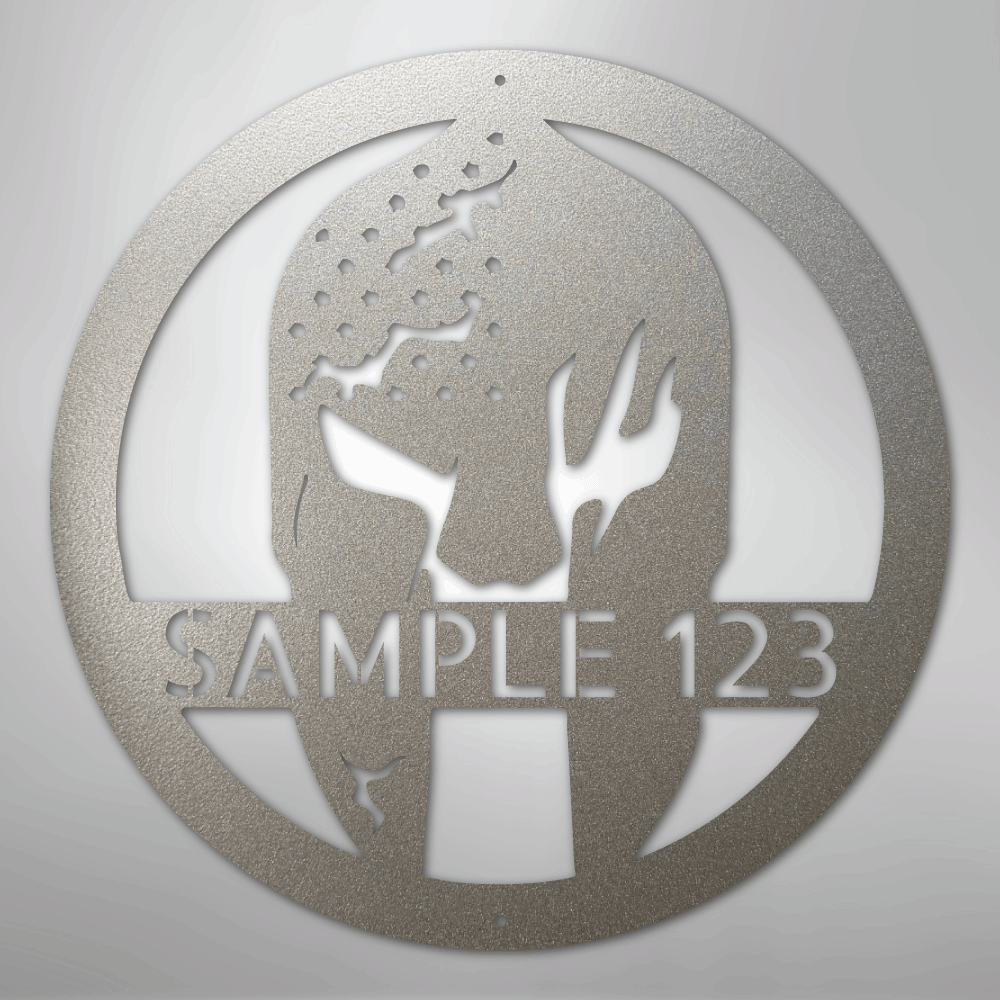 Custom Metal Wall Art - Personalized Home Gym Spartan Sign