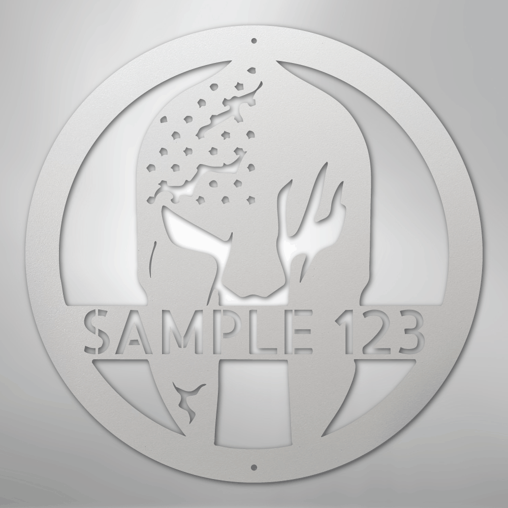 Custom Metal Wall Art - Personalized Home Gym Spartan Sign