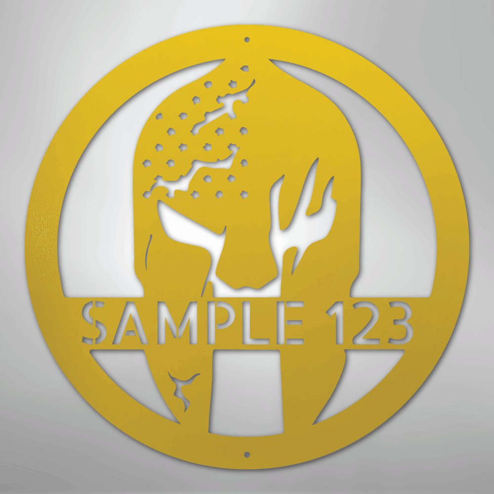 Custom Metal Wall Art - Personalized Home Gym Spartan Sign