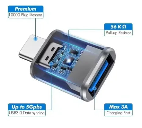 USB 3.0 To USB C OTG Adapter Type C Male To USB 3.0 Female Adapter OTG Converter For PC Computer Laptop Mac Xiaomi Smart Phone